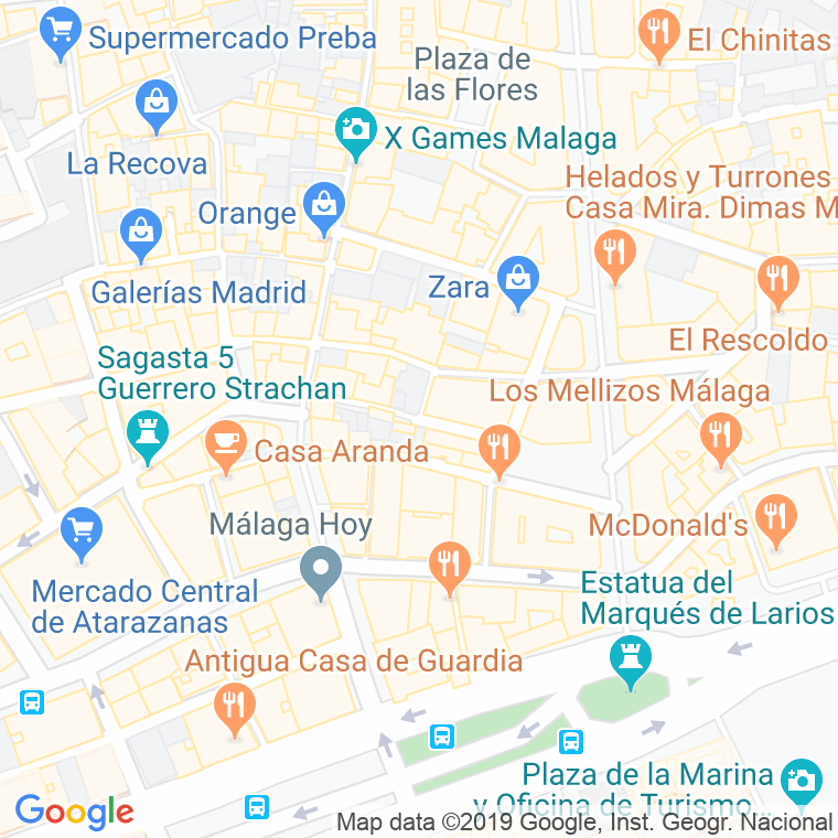 Código Postal calle Esparteros en Málaga