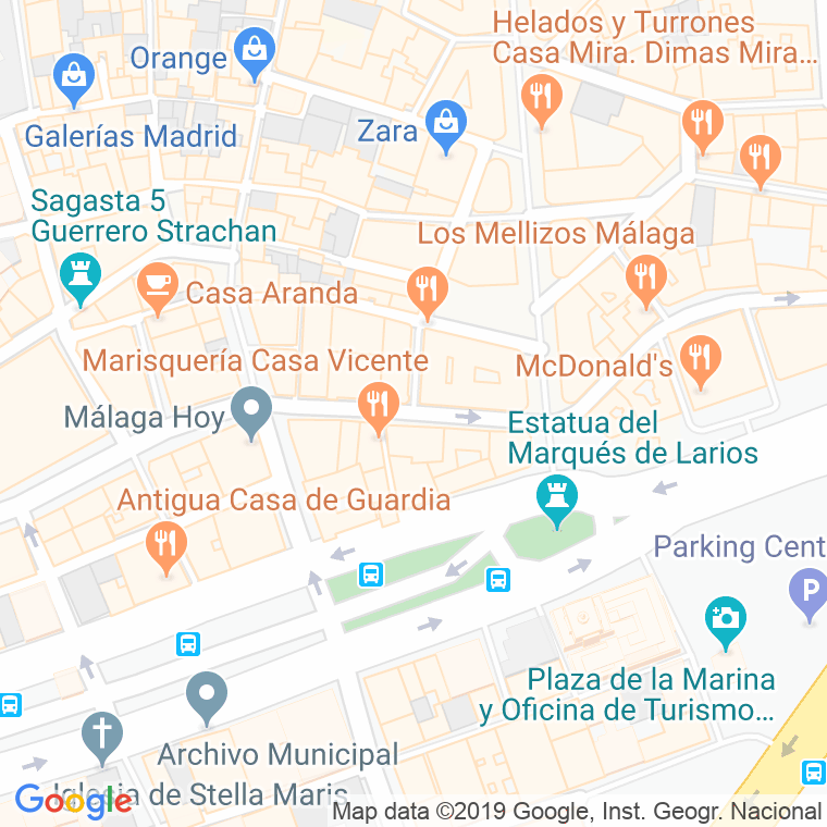 Código Postal calle Martinez en Málaga