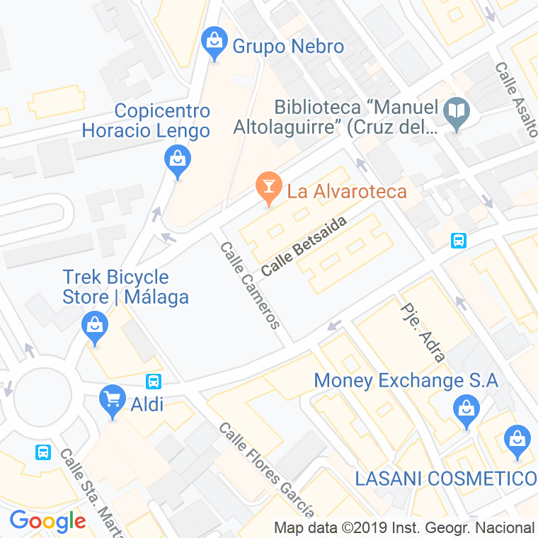 Código Postal calle Betsaida en Málaga