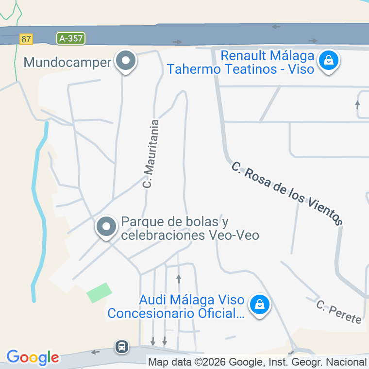 Código postal de Ingeniero Gutierrez Mezquita en Málaga