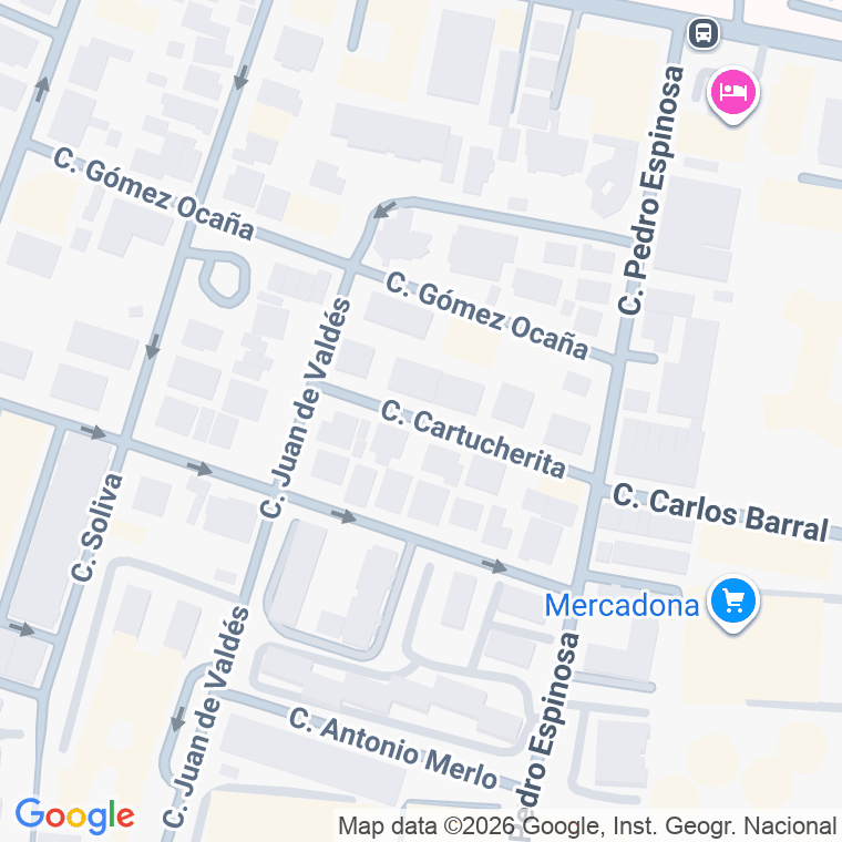 Código postal de Calle Cartucherita en Malaga