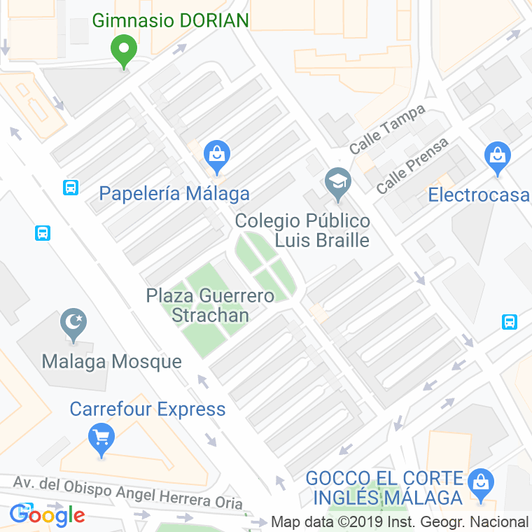 Código Postal calle Capitan Huelin en Málaga