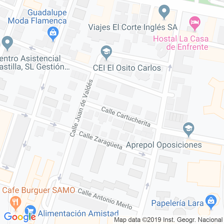 Código Postal calle Cartucherita en Málaga