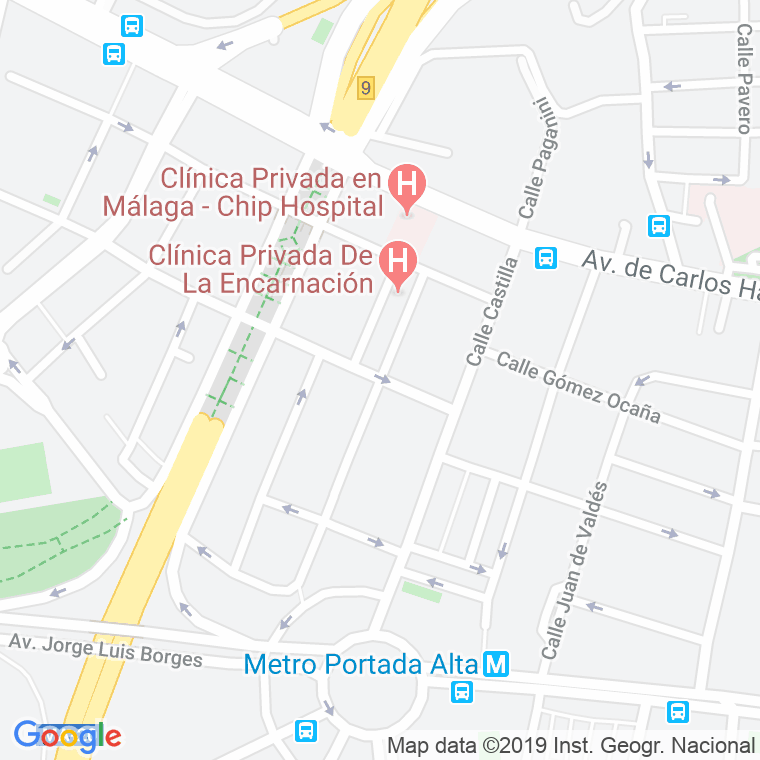 Código Postal calle Fernandez Alarcon en Málaga