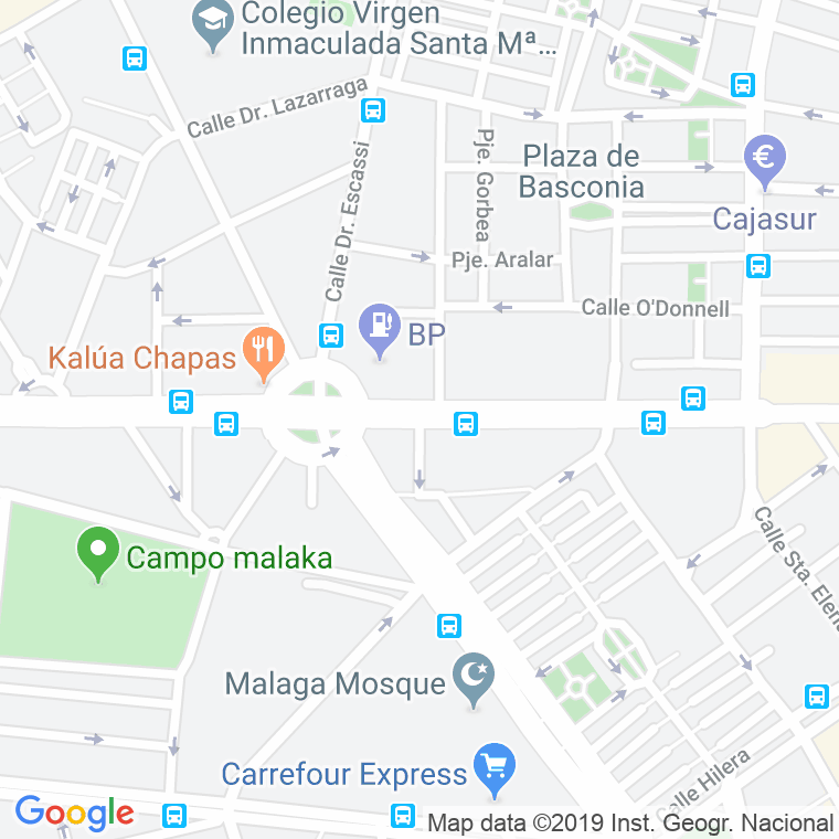 Código Postal calle Francisco Rueda Perez en Málaga