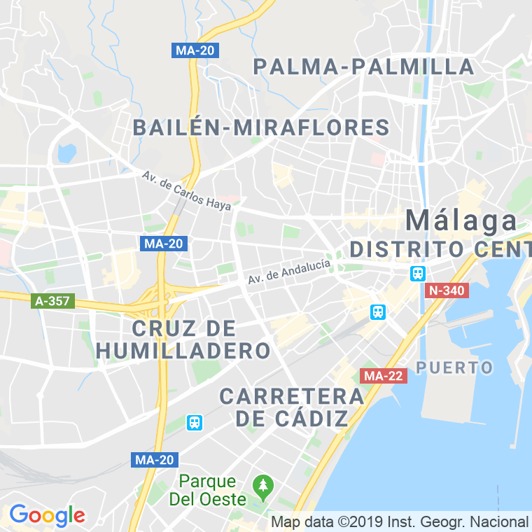 Código Postal calle General Mola   (Impares Del 1 Al Final) en Málaga