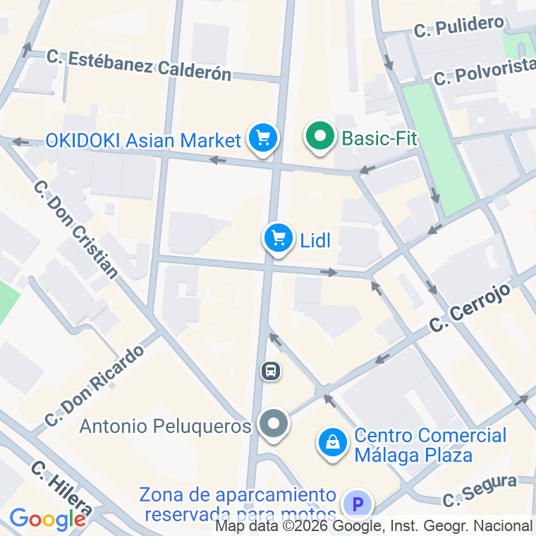 Código postal de Rios Rosas en Málaga