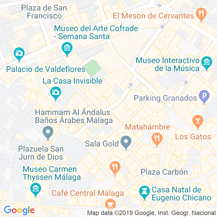 Código Postal calle Comedias en Málaga