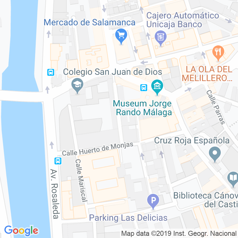 Código Postal calle Curadero en Málaga