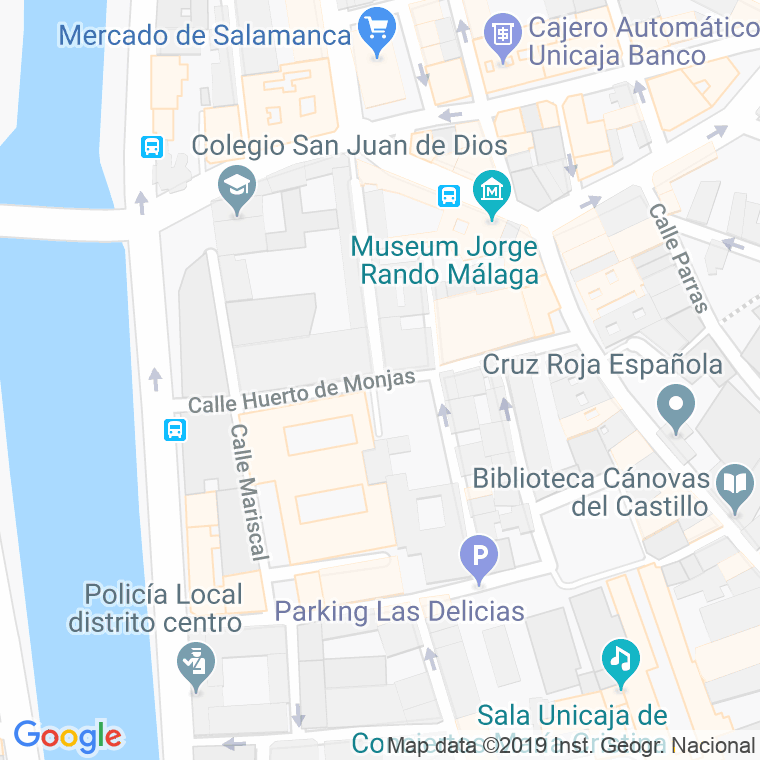 Código Postal calle Huerto De Monjas en Málaga