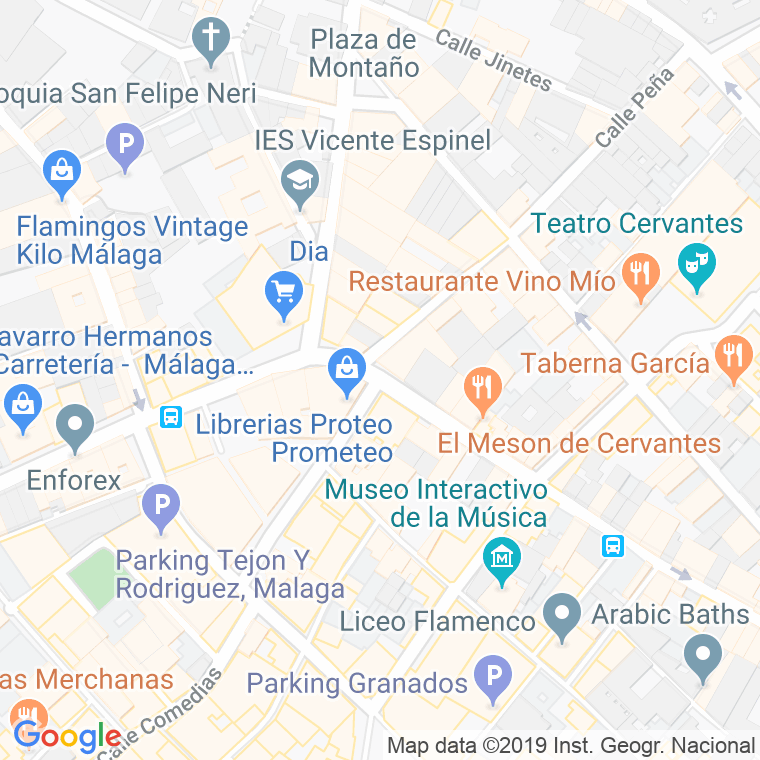 Código Postal calle Puerta De Buenaventura en Málaga
