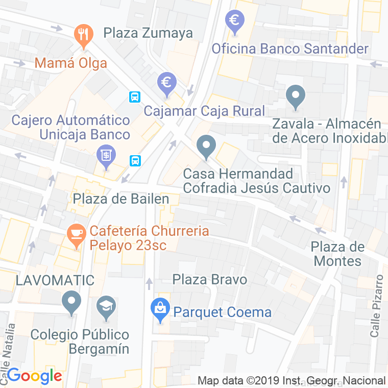 Código Postal calle Barrera De La Trinidad en Málaga