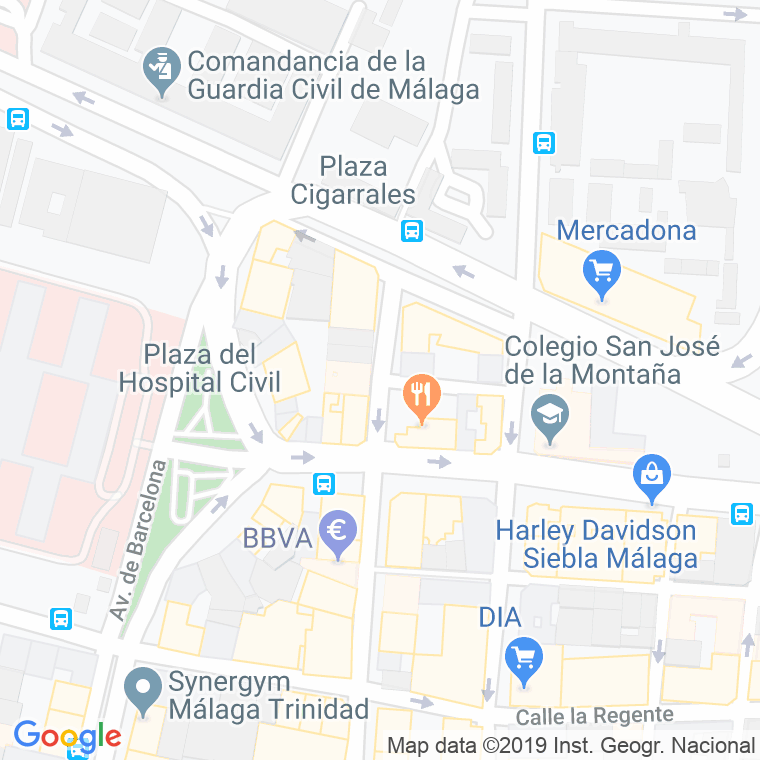 Código Postal calle Casajara en Málaga