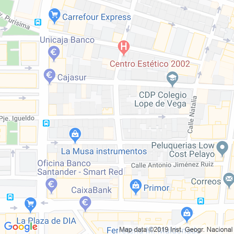 Código Postal calle Gonzalez Anaya en Málaga