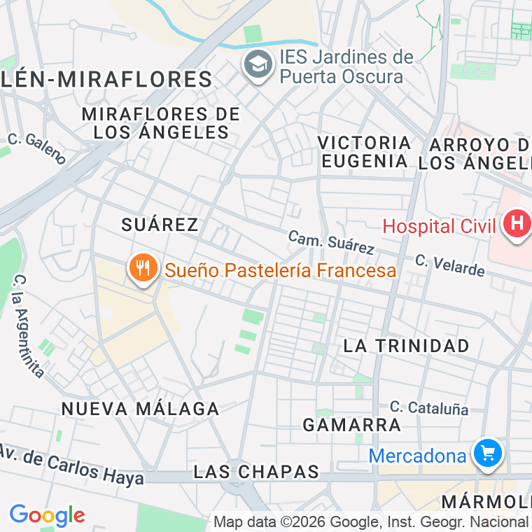 Código postal de Martinez de la Rosa   (impares del 1 al 39)  (pares del 2 al 12) en Málaga