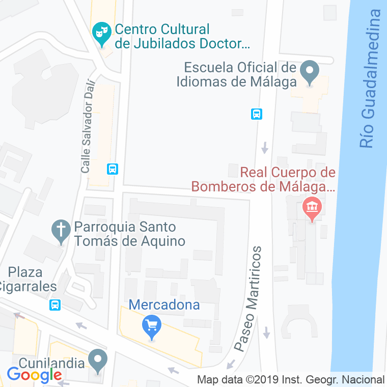 Código Postal calle Toledo en Málaga
