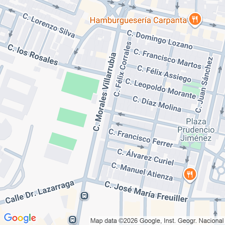 Código postal de Calle Felix Corrales en Malaga
