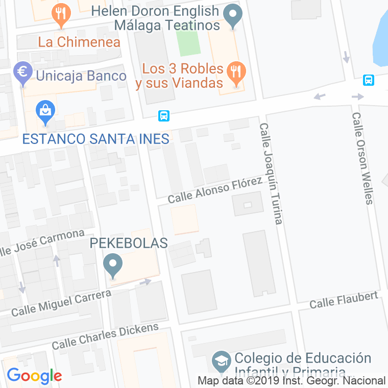 Código Postal calle Alonso Flores en Málaga