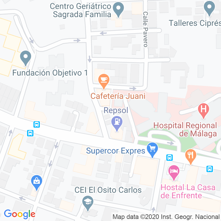 Código Postal calle Brinda De Acuña en Málaga