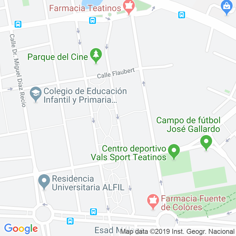 Código Postal calle Capitan, Del, carril en Málaga