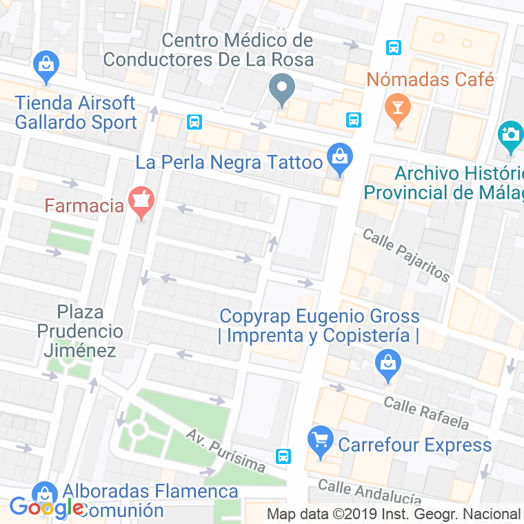 Código Postal calle Carlos Falguera en Málaga