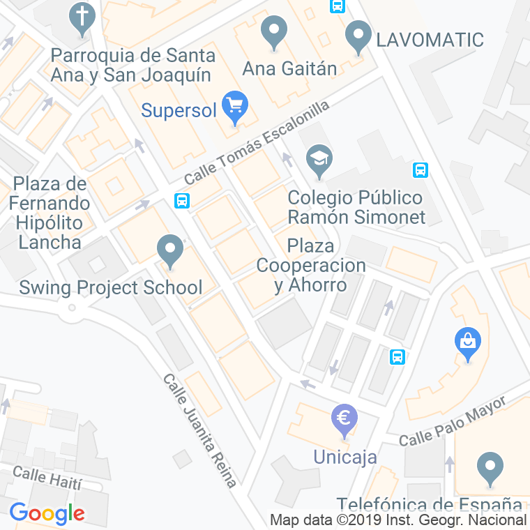Código Postal calle Concejal Peña Abizanda, pasaje en Málaga