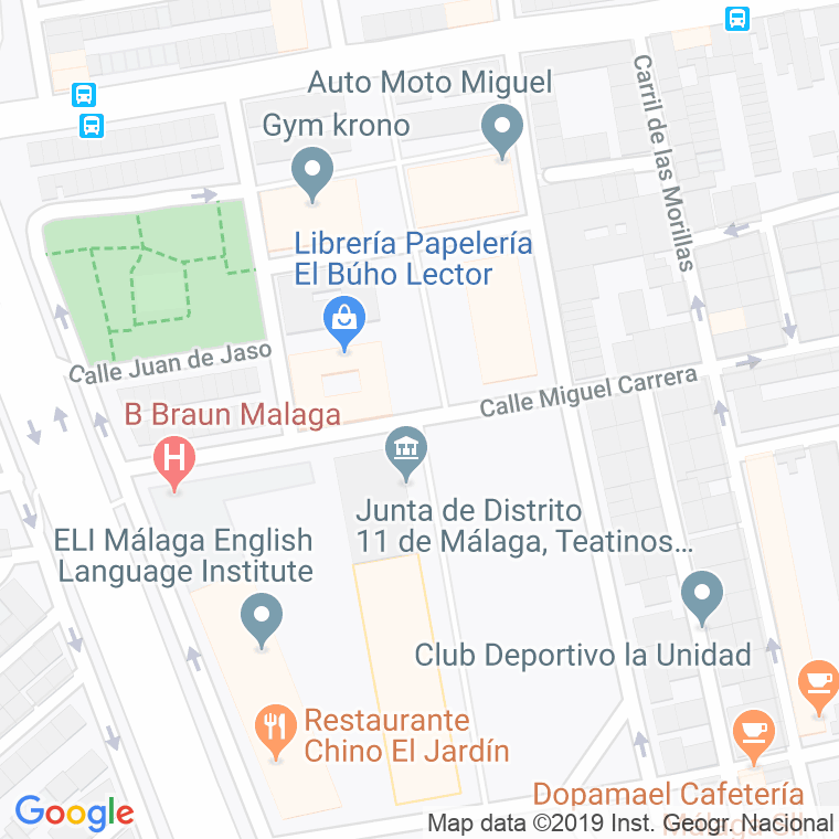 Código Postal calle Diego Lopez De Zuñiga en Málaga