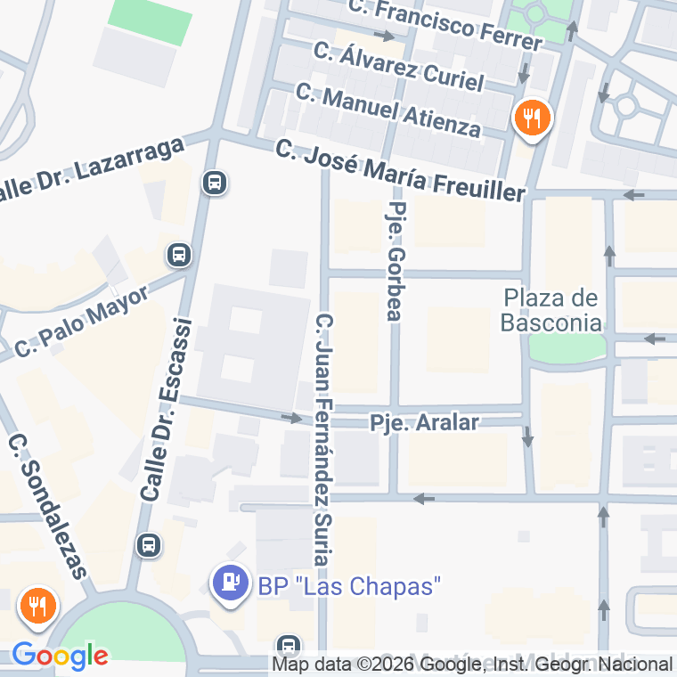 Código postal de Urbasa, Pasaje en Málaga