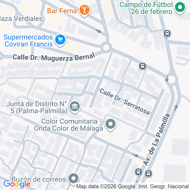 Código postal de Calle Doctor Serratosa en Malaga