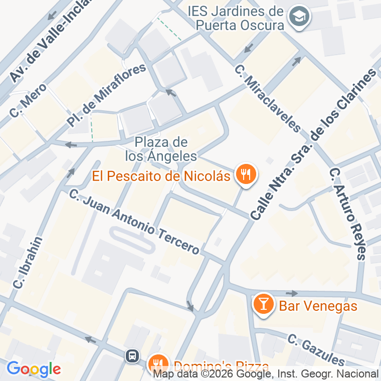 Código postal de Plaza Angeles en Malaga