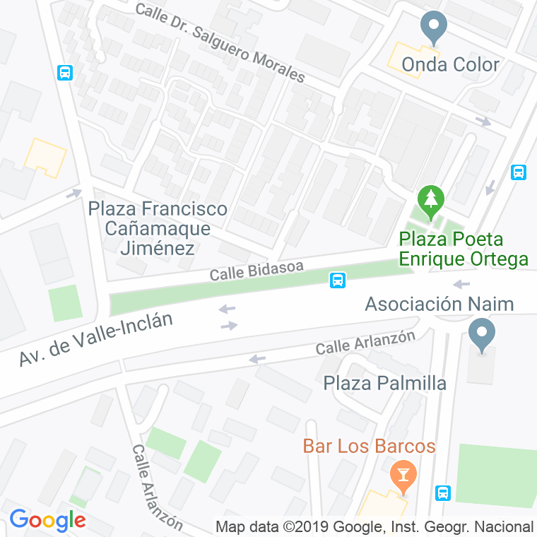 Código Postal calle Bidasoa en Málaga