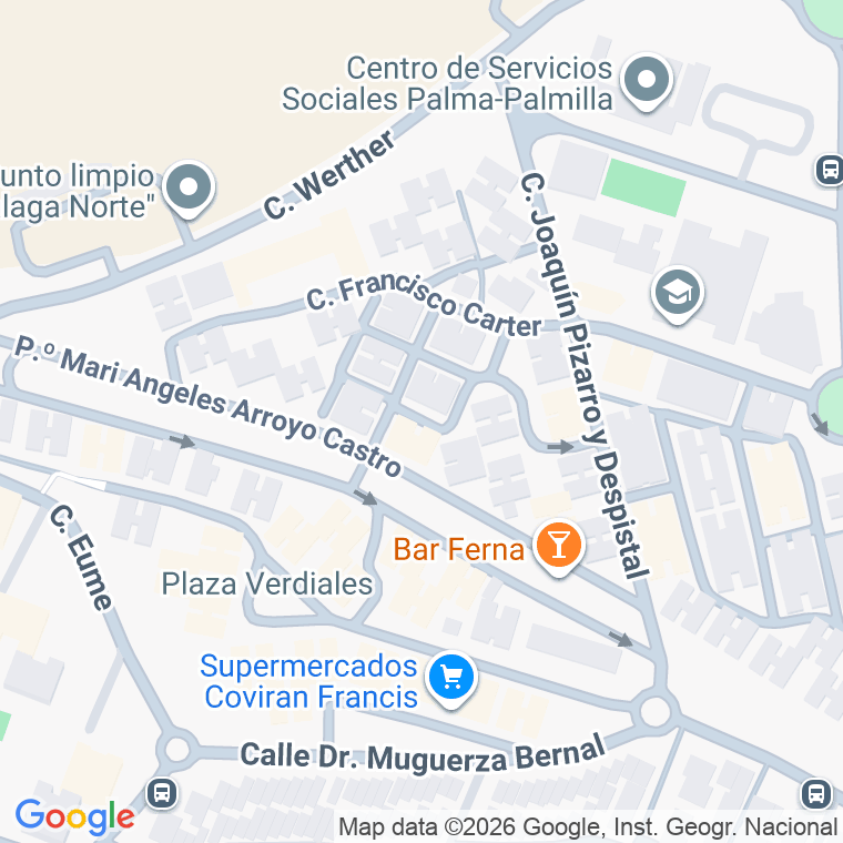 Código postal de Menendez Pidal en Málaga