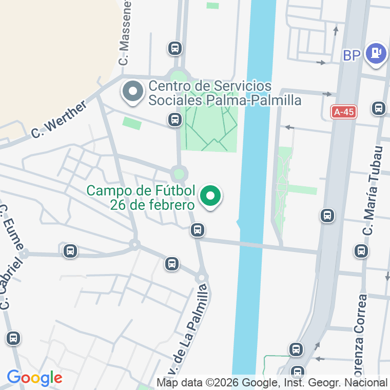 Código postal de Virreina, Camino en Málaga