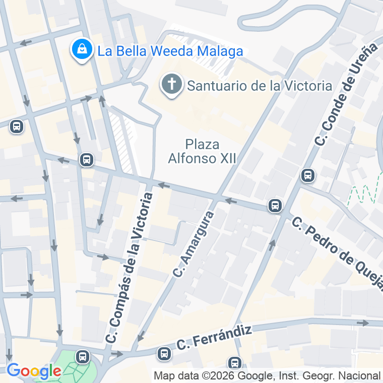 Código postal de Alfonso Xii, Plaza en Málaga