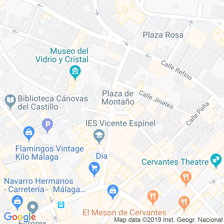 Código Postal calle Dos Aceras en Málaga