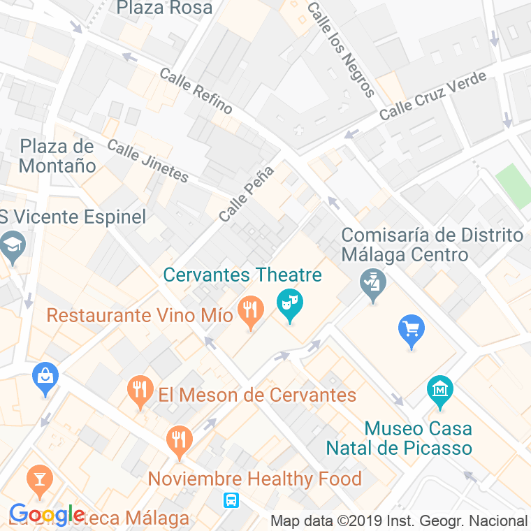 Código Postal calle Hinestrosa en Málaga