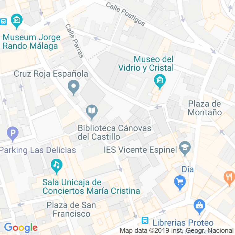 Código Postal calle Melendez, pasaje en Málaga