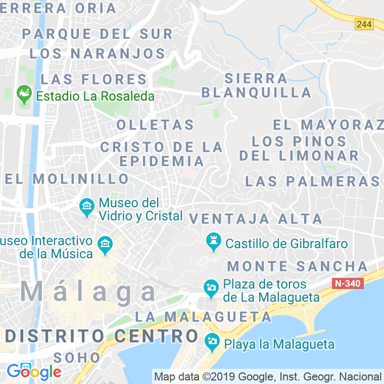 Código Postal calle Monte   (Impares Del 1 Al Final)  (Pares Del 2 Al Final) en Málaga