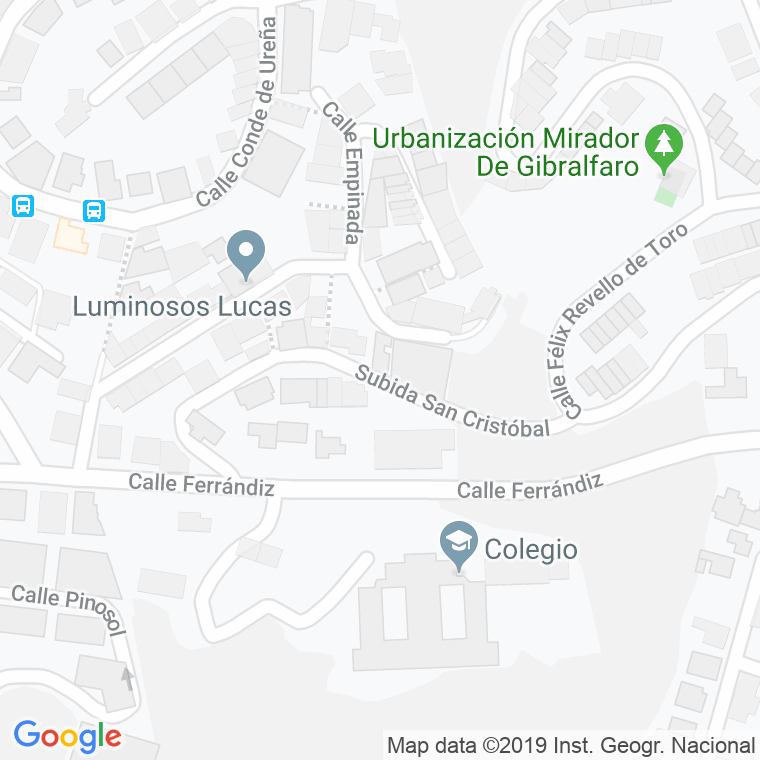Código Postal calle San Cristobal, subida (Impares Del 1 Al Final)  (Pares Del 2 Al Final) en Málaga
