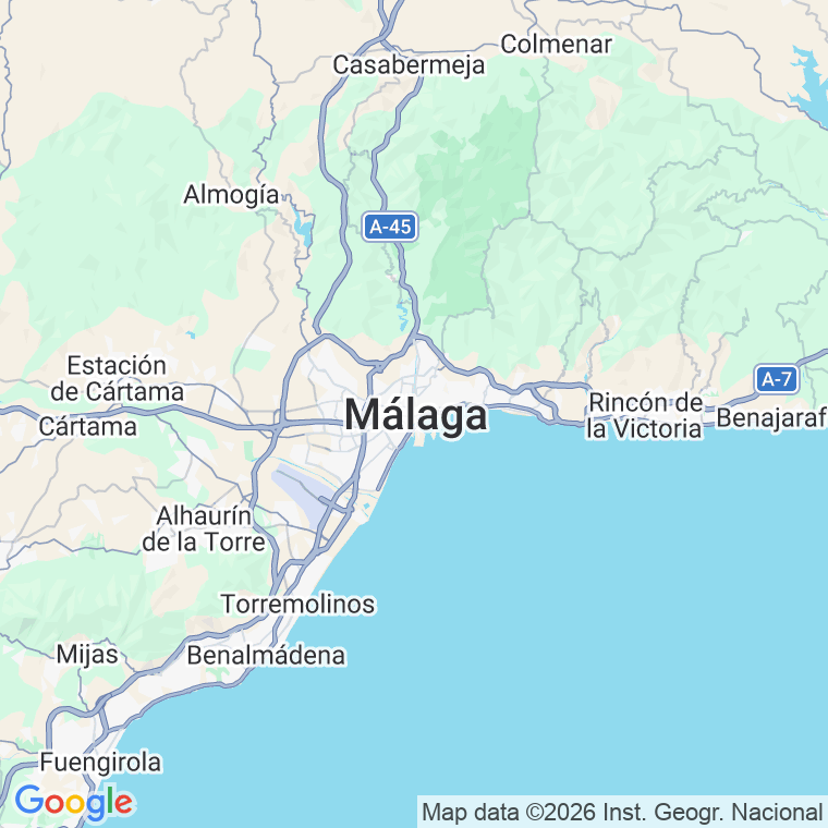 Código postal de Calle Obispo Fco de S Jose en Malaga
