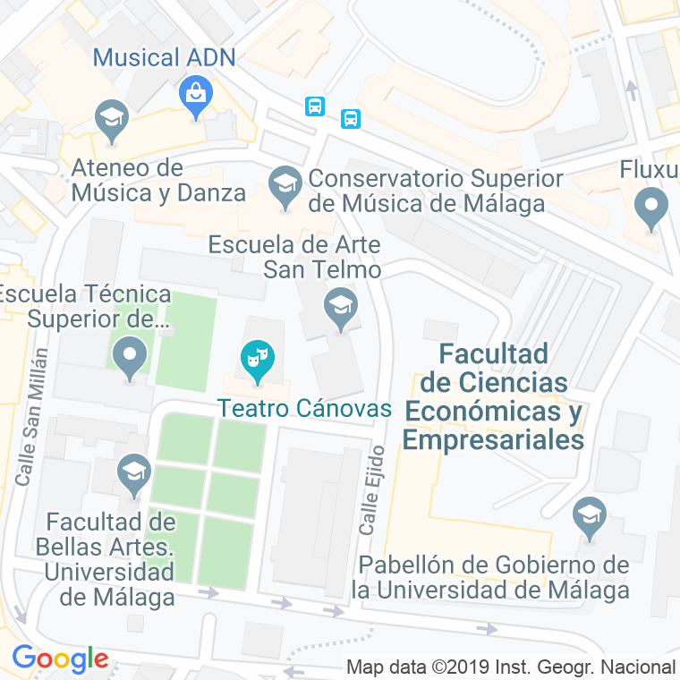 Código Postal calle Artes en Málaga
