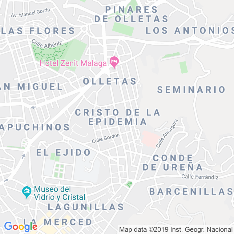 Código Postal calle Cristo De La Epidemia en Málaga