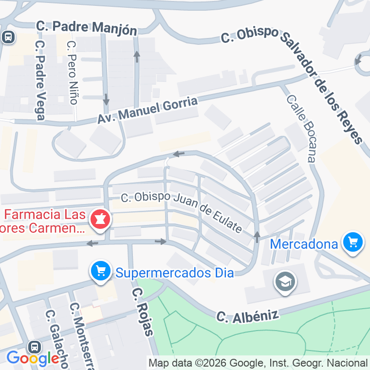 Código postal de Calle Obispo Gaspar de Molina en Malaga