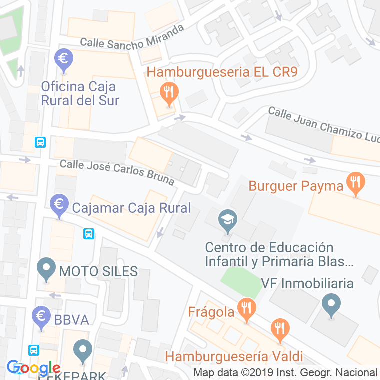 Código Postal calle Alcalde Jose Hernandez en Málaga