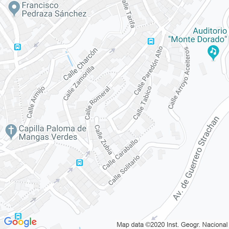 Código Postal calle Cima, plaza en Málaga