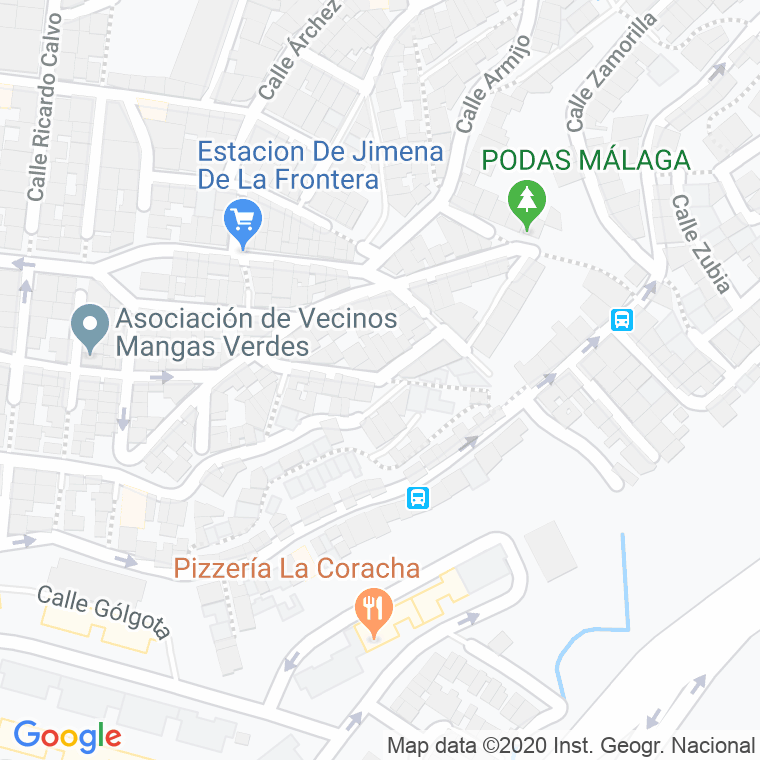 Código Postal calle Cosarias en Málaga