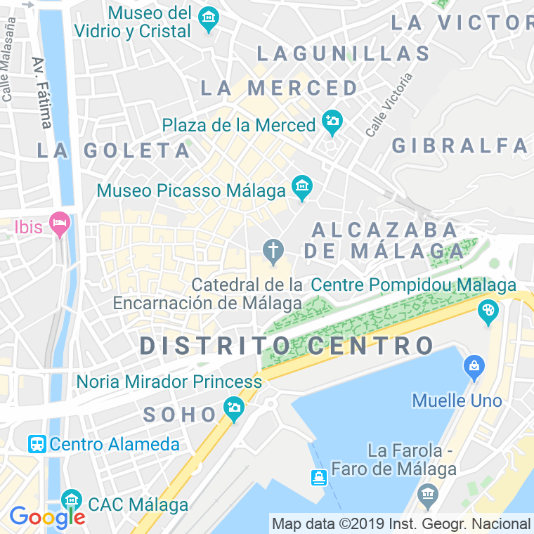 Código Postal calle España, paseo (Impares Del 1 Al Final)  (Pares Del 2 Al Final) en Málaga
