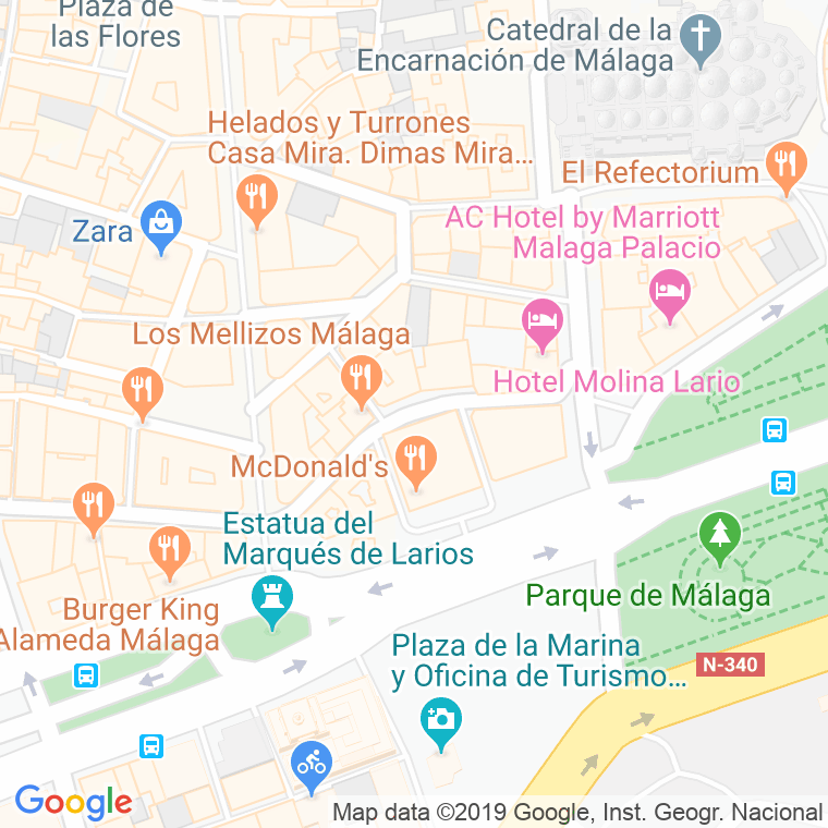 Código Postal calle Sancha De Lara en Málaga