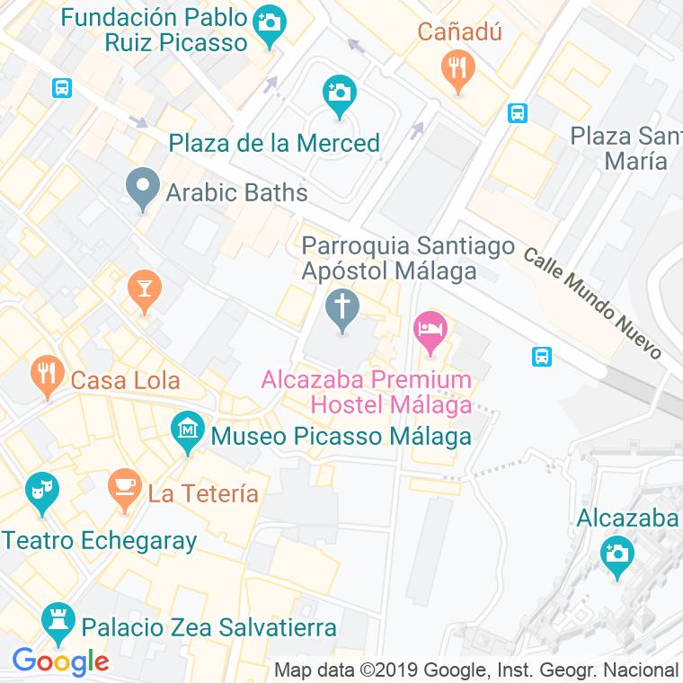 Código Postal calle Santiago en Málaga