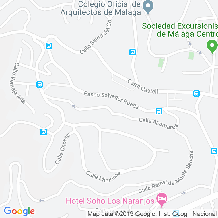 Código Postal calle Apamares en Málaga
